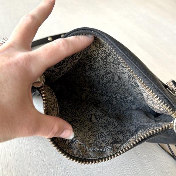 Rebecca Minkoff women’s black and gold zipper chain crossbody purse - Picture 5 of 8